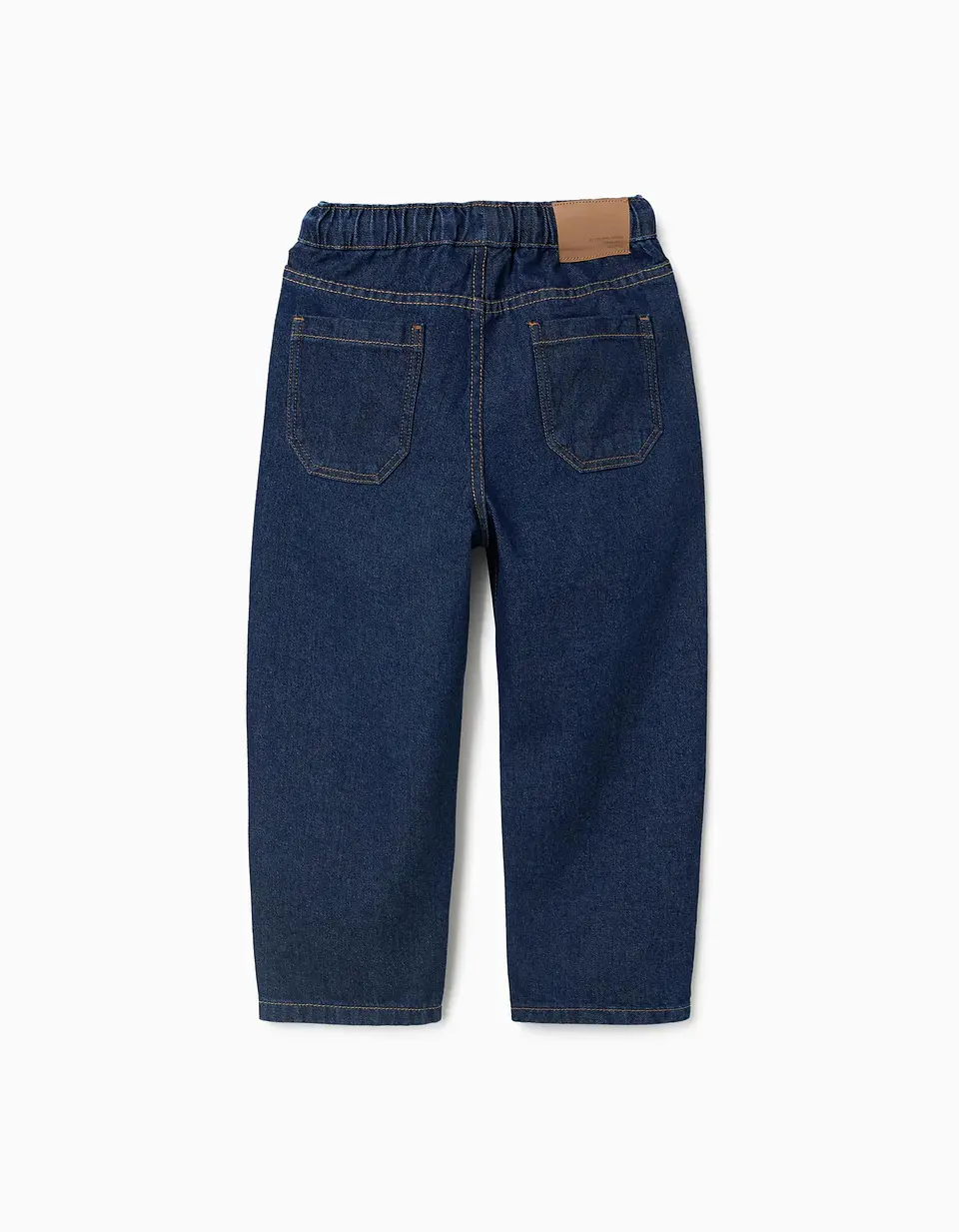 Calças de ganga baggy com cordão para menino, azul-escuro 2