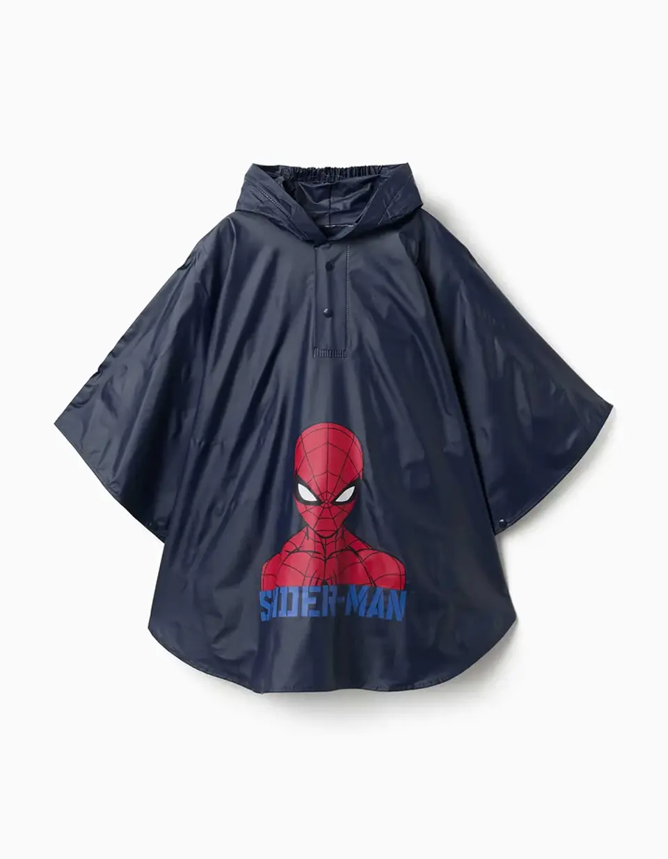 Poncho de chuva com capuz Spider-Man para bebé e menino, azul-escuro 1