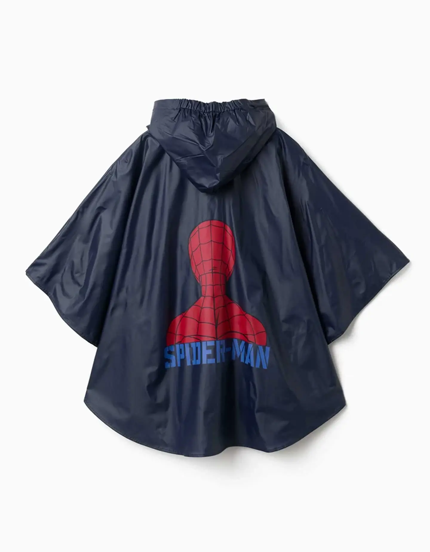 Poncho de chuva com capuz Spider-Man para bebé e menino, azul-escuro 2