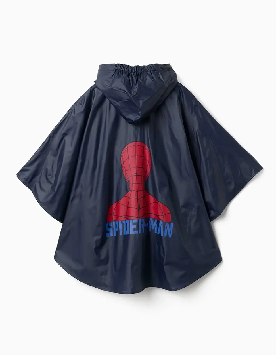 Poncho de chuva com capuz Spider-Man para bebé e menino, azul-escuro 2