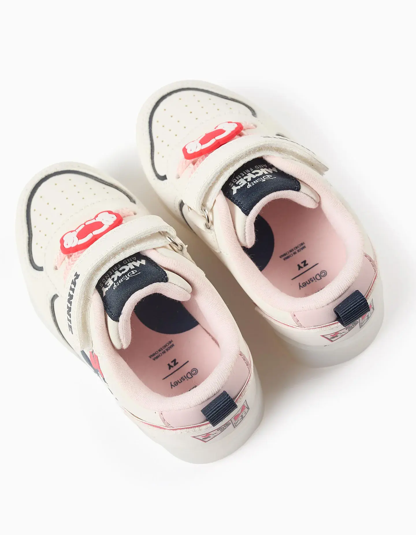 Sapatilhas com luzes e estampado Minnie para bebé menina, bege-claro 3