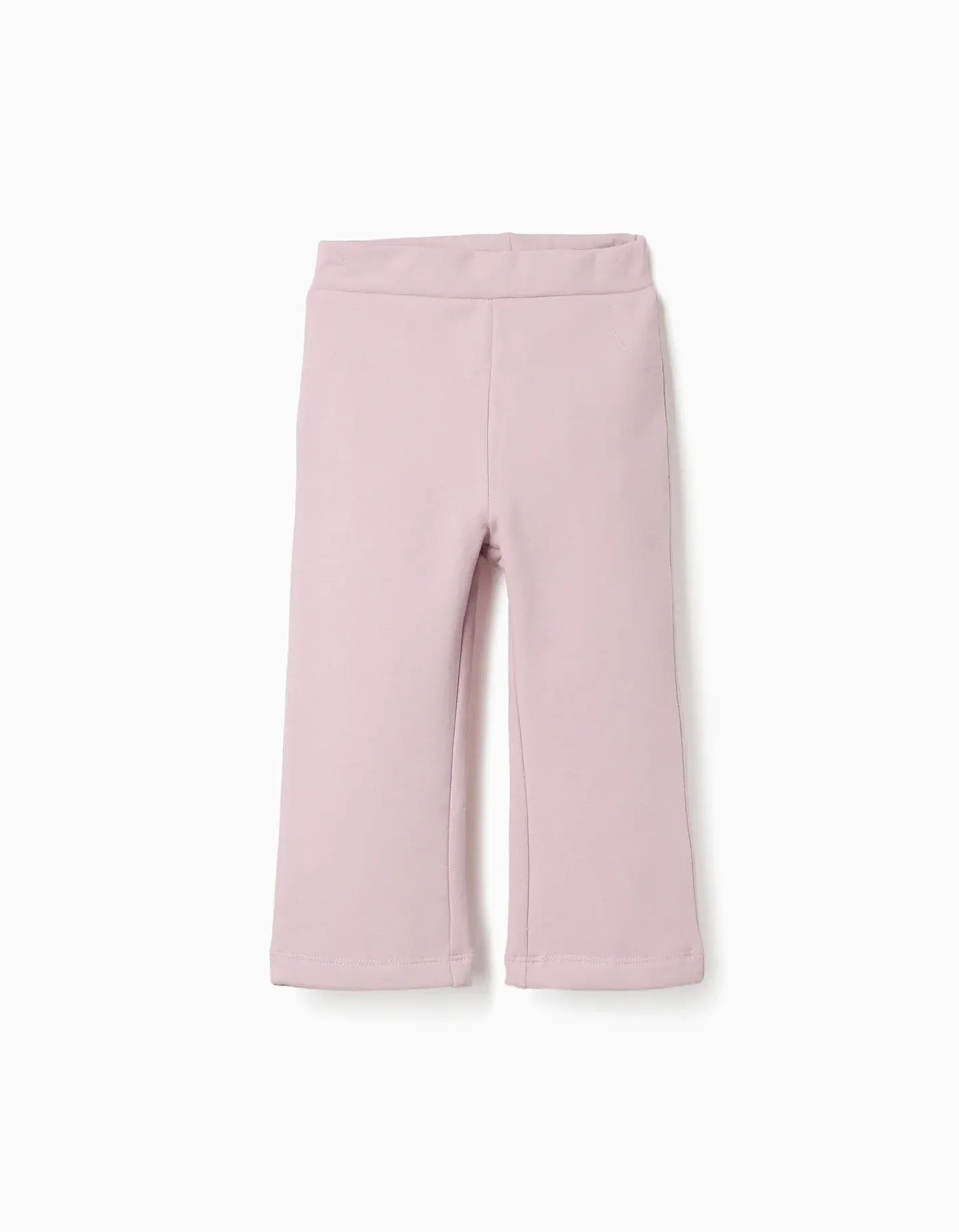 Leggings à boca de sino cardadas para bebé menina, lilás 1