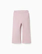Leggings à boca de sino cardadas para bebé menina, lilás - Thumbnail 1