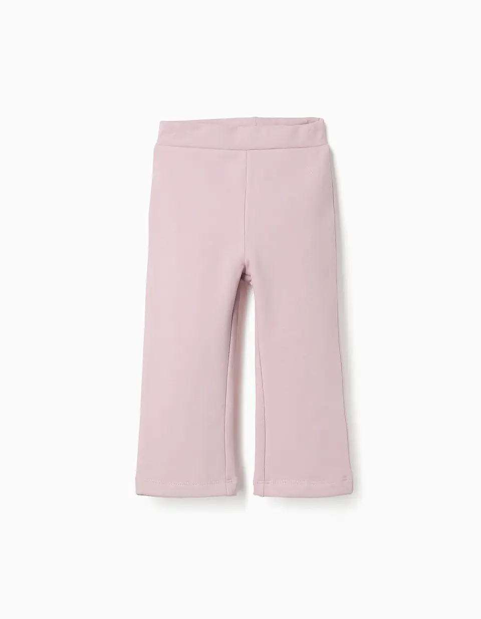 Leggings à boca de sino cardadas para bebé menina, lilás 1