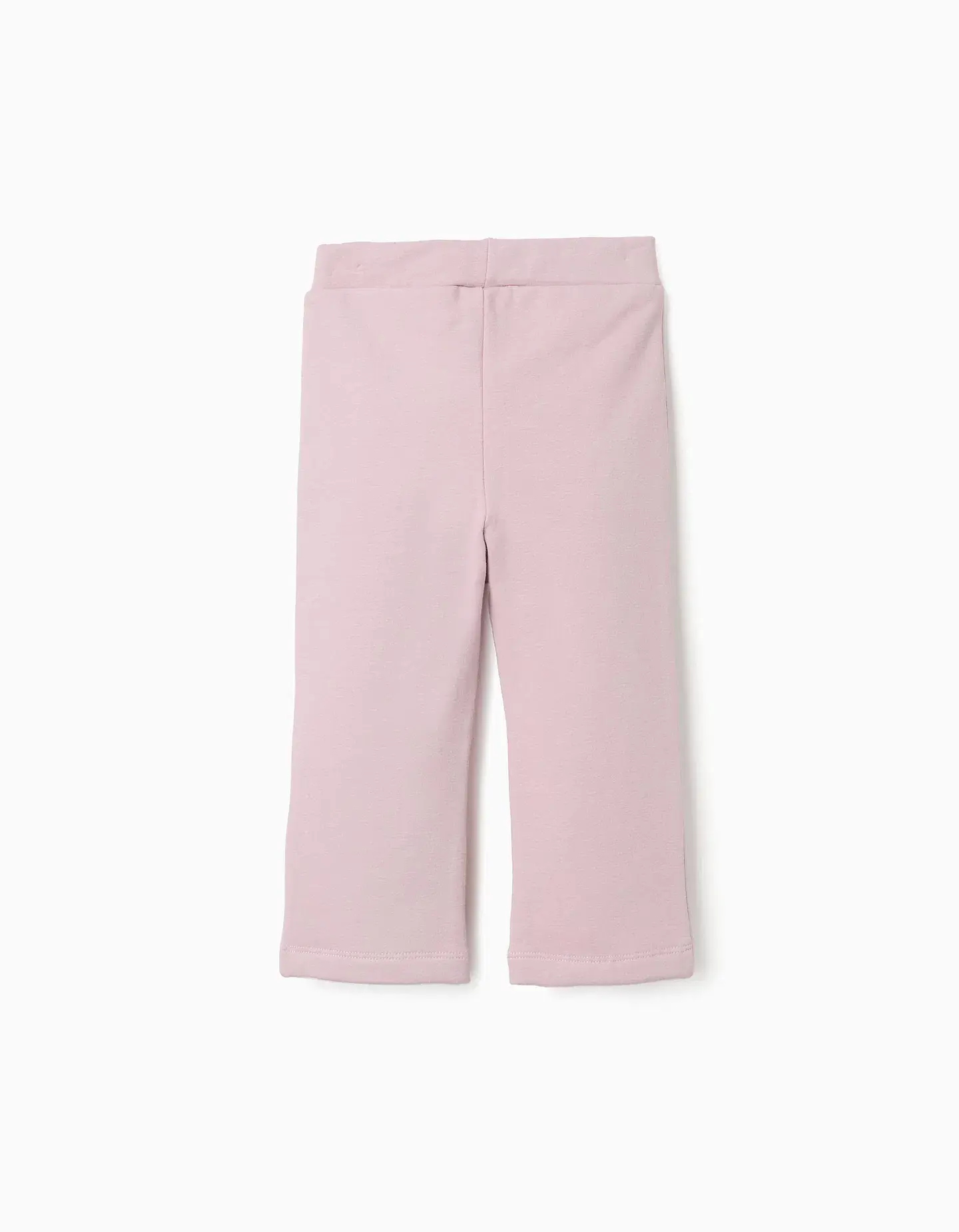 Leggings à boca de sino cardadas para bebé menina, lilás 2