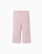 Leggings à boca de sino cardadas para bebé menina, lilás - Thumbnail 2
