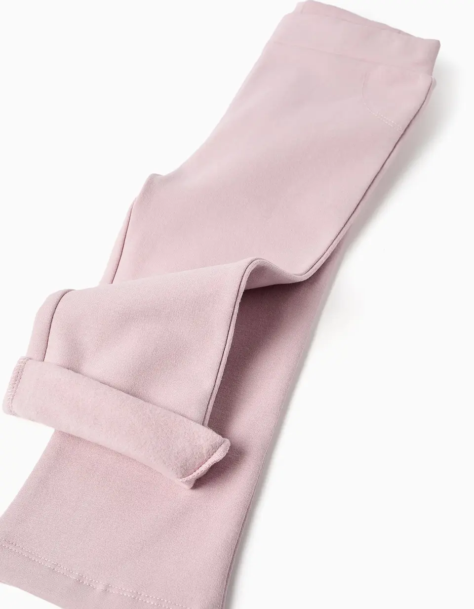 Leggings à boca de sino cardadas para bebé menina, lilás 4