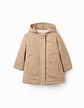 Parka 3-em-1 acolchoada com capuz para menina, bege/branco - Thumbnail 1