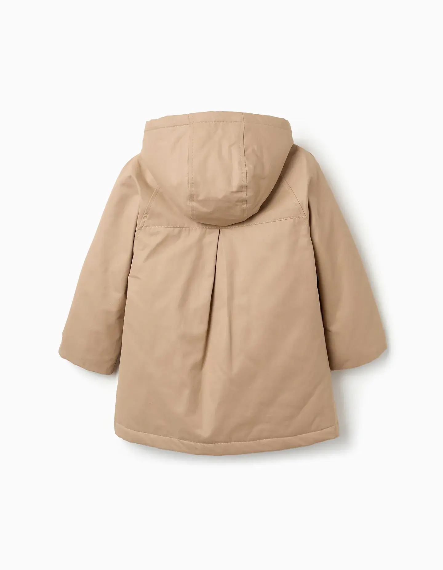 Parka 3-em-1 acolchoada com capuz para menina, bege/branco 3