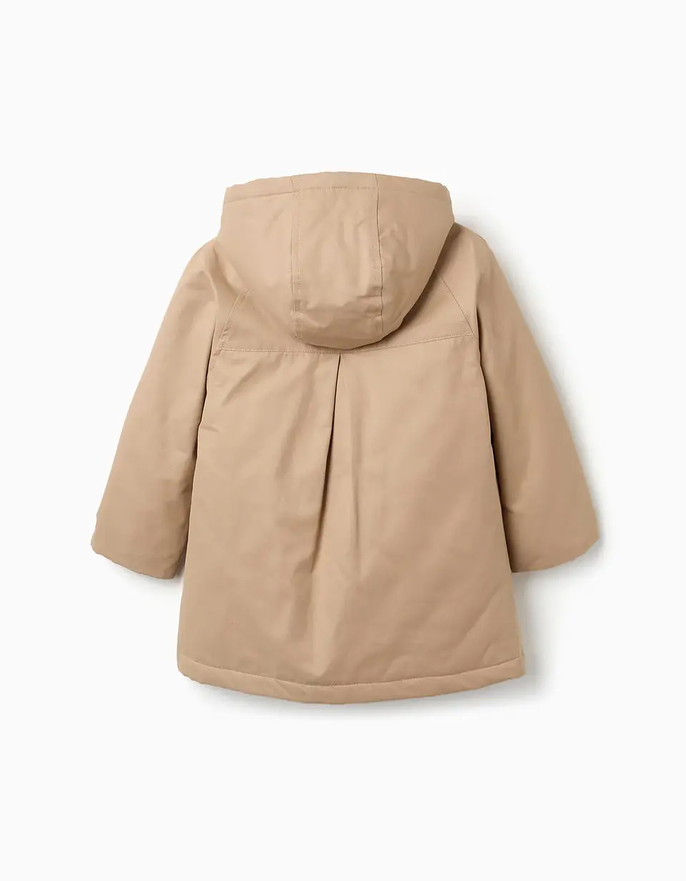 Parka 3-em-1 acolchoada com capuz para menina, bege/branco 3