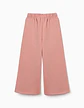 Calças wide leg de felpa com forro cardado para menina, rosa-claro - Thumbnail 2