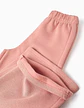 Calças wide leg de felpa com forro cardado para menina, rosa-claro - Thumbnail 3