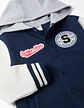  JACKET FLEECE BRUSHED - DARK BLUE - Thumbnail 3