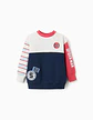 SM SWEATSHIRT UNBRUSHED - DARK BLUE - Thumbnail 1