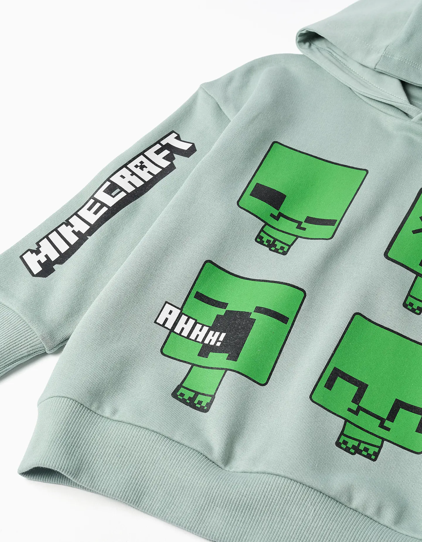 Minecraft HOODIE FLEECE BRUSHED - Verde 3