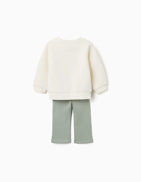 SET SWEAT PANTS FL BRUSHED - WHITE