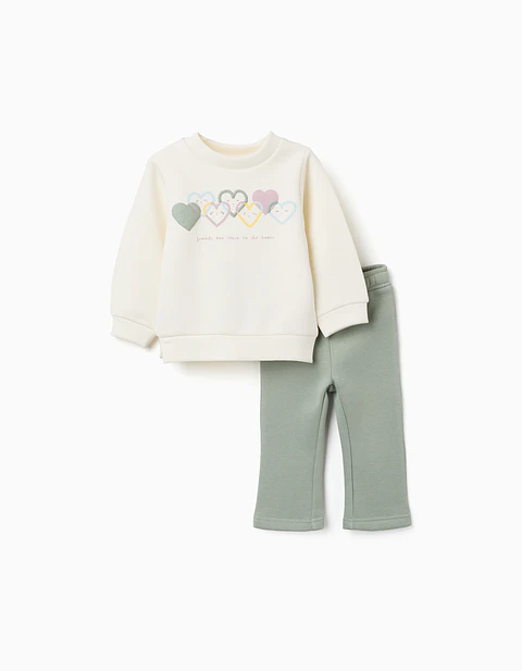 SET SWEAT PANTS FL BRUSHED - WHITE
