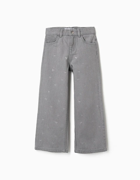  PANTS DENIM GLITTER - LIGHT GREY