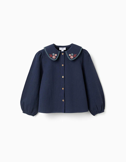  SHIRT LS COTTON - DARK BLUE