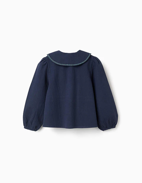  SHIRT LS COTTON - DARK BLUE