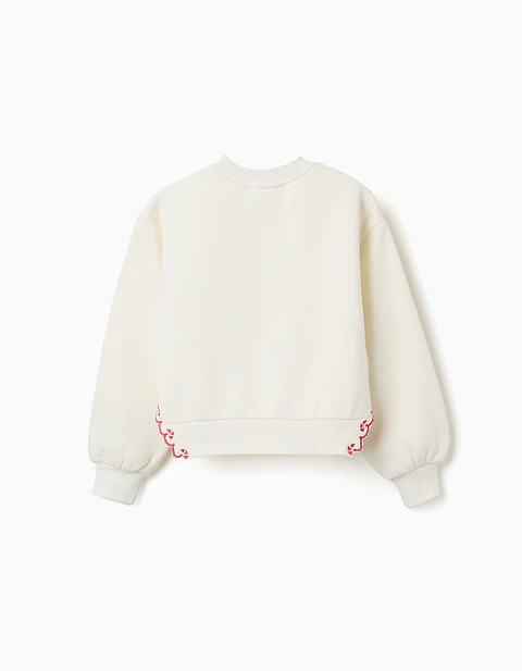 SWEAT FLEECE BRUSHED - WHITE