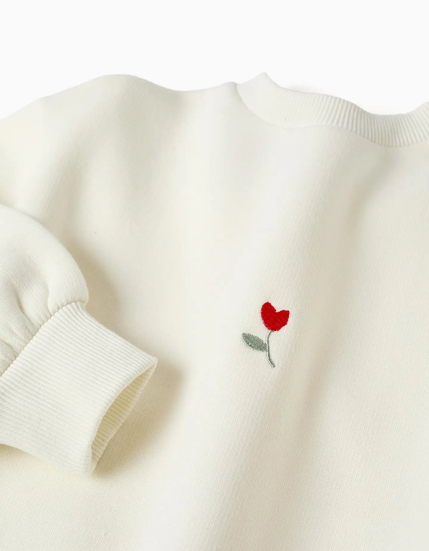 SWEAT FLEECE BRUSHED - WHITE 3
