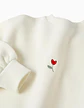 SWEAT FLEECE BRUSHED - WHITE - Thumbnail 3