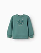 LS SWEATER FLEECE BRUSHED - LIGHT MOSS GREEN - Thumbnail 1