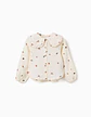BLOUSE LS COTTON - WHITE - Thumbnail 1