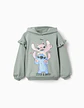 DIS SWEATSHIRT BRUSHED - GREEN - Thumbnail 1