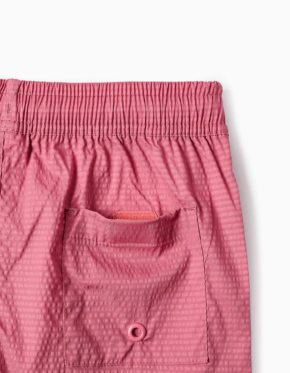 Calções de banho com cordão e bolso para menino, rosa-escuro 3
