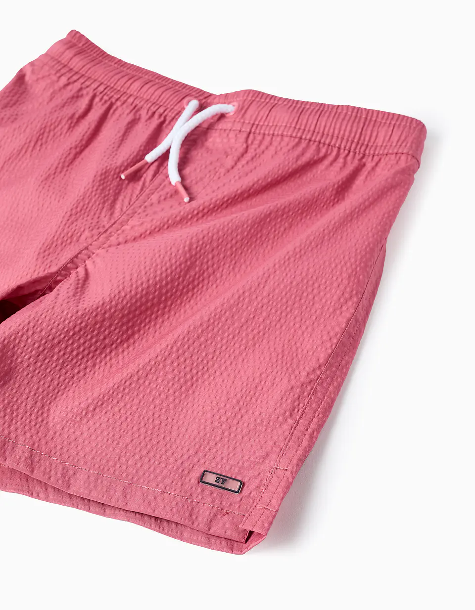 Calções de banho com cordão e bolso para menino, rosa-escuro 4