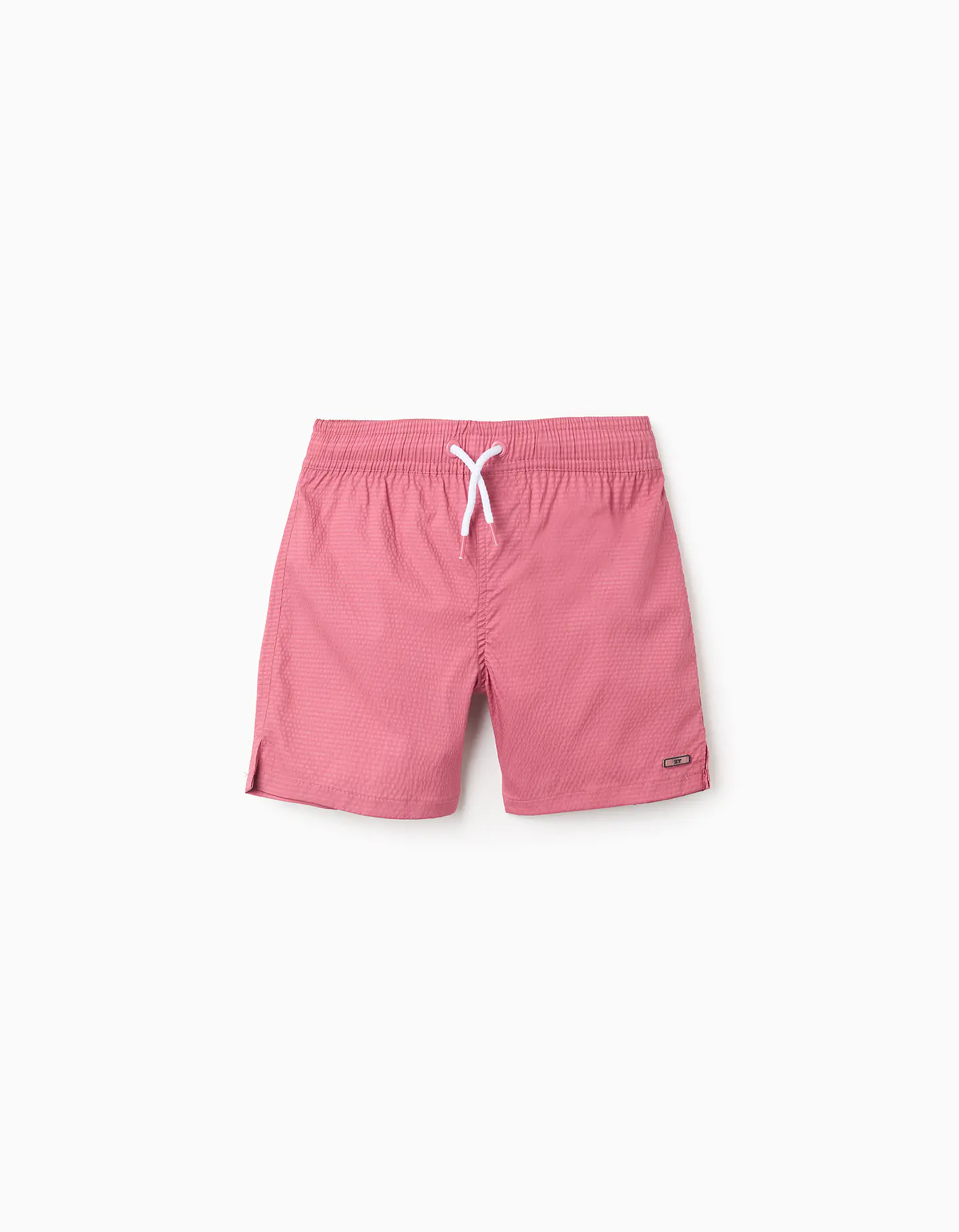 Calções de banho com cordão e bolso para menino, rosa-escuro 1