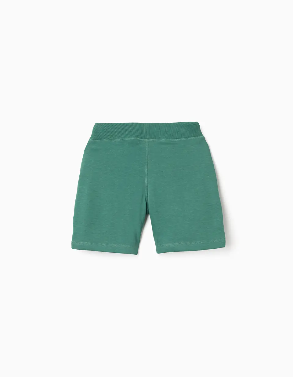 Calções em felpa com cordão e bolsos laterais para menino, verde 2