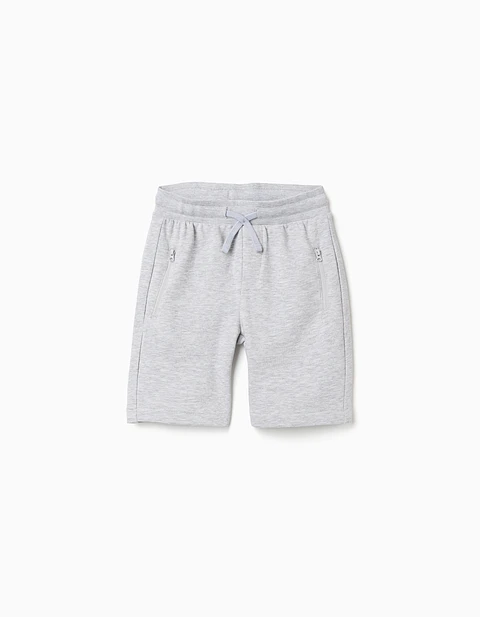 SHORTS FLEECE Cinza