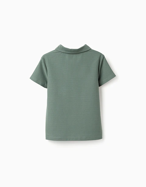 SS SHIRT JACQUARD Verde Escuro