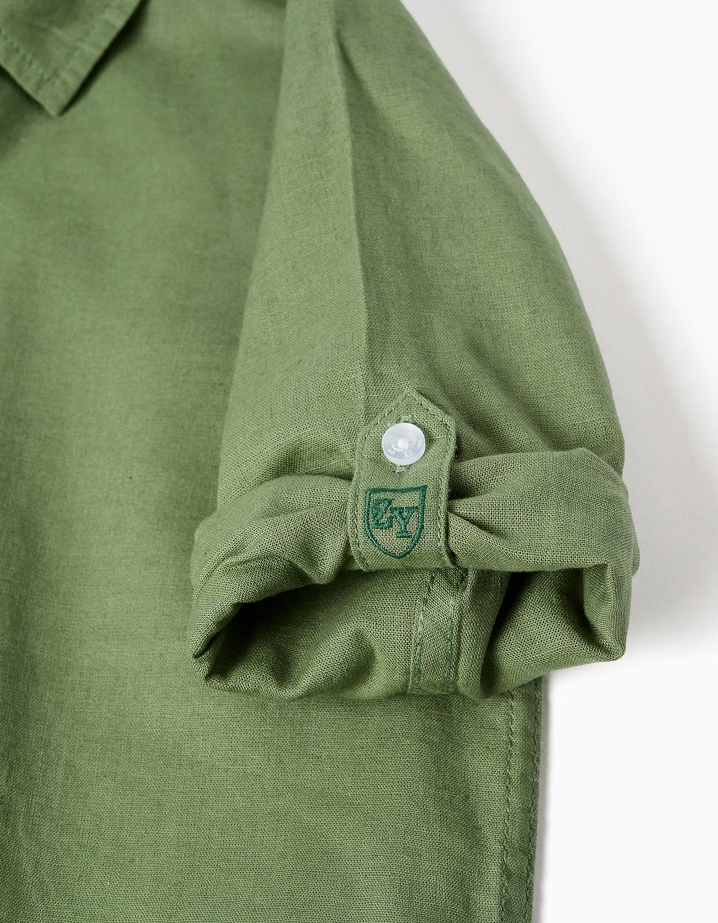LS SHIRT LINEN Verde 4
