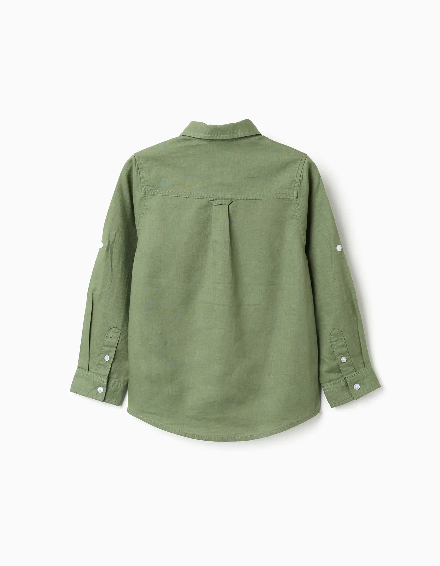 LS SHIRT LINEN Verde 2