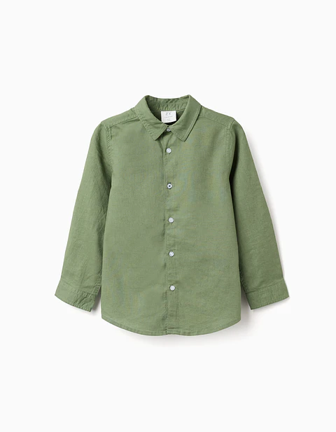 LS SHIRT LINEN Verde