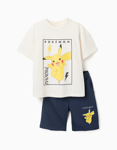Pokemon SET TSHIRT SHORT Azul