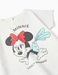 T-shirt e calções com estampado Minnie para bebé menina, branco/vermelho - Thumbnail 3