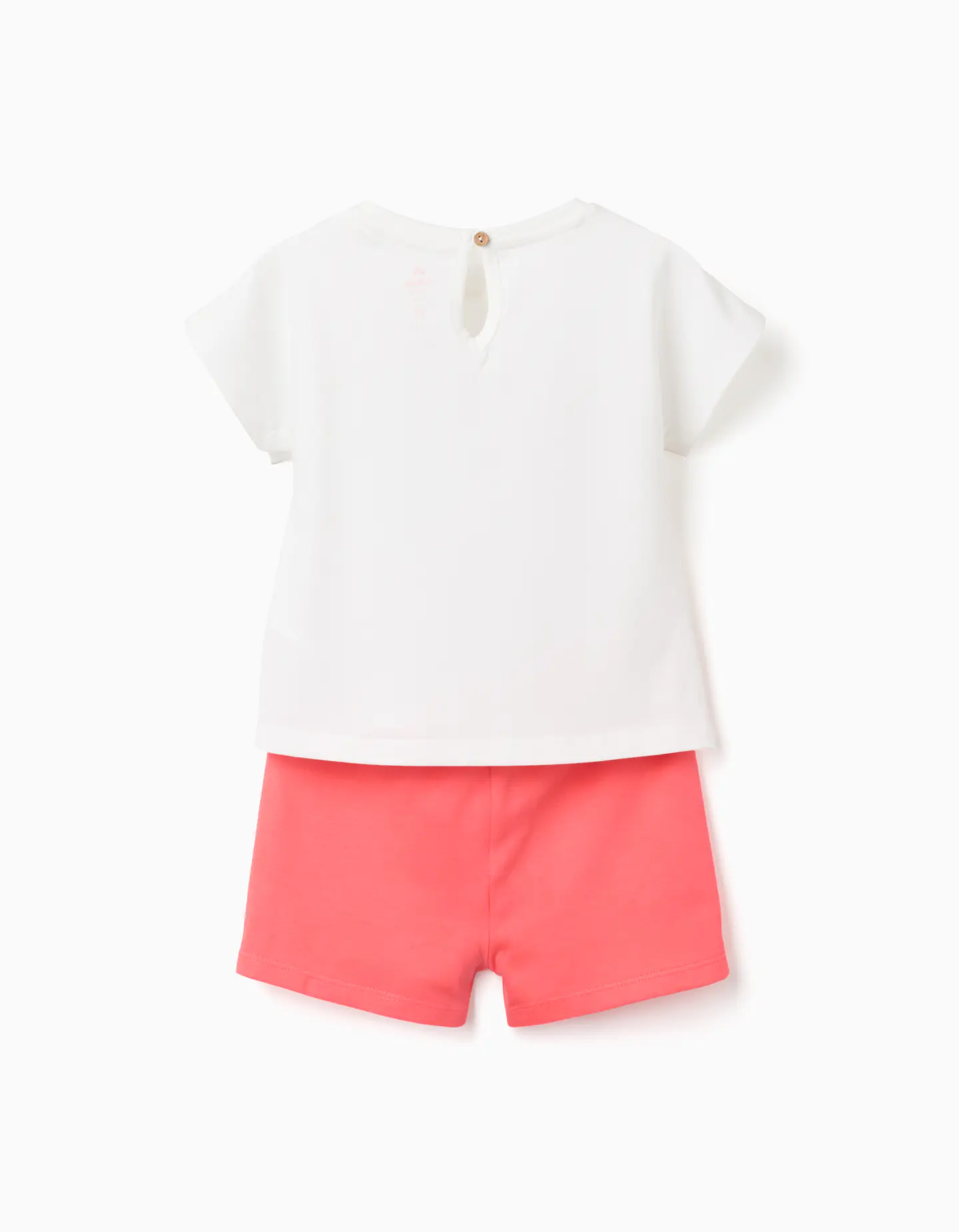 T-shirt e calções com estampado Minnie para bebé menina, branco/vermelho 2