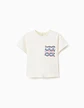 SS TSHIRT EMBROIDER Bege - Thumbnail 1