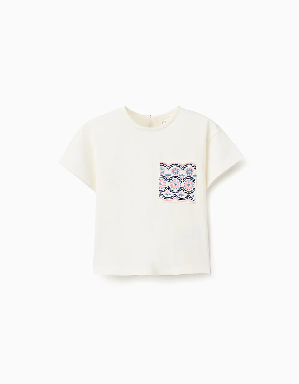SS TSHIRT EMBROIDER Bege 1