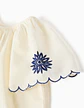 SS SHIRT EMBROIDERY Bege - Thumbnail 3