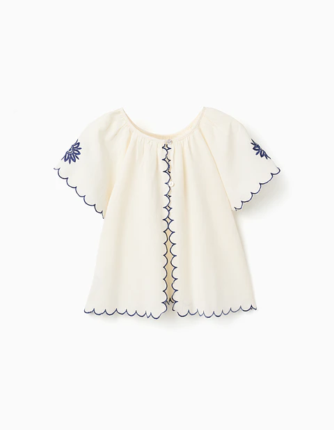 SS SHIRT EMBROIDERY Bege