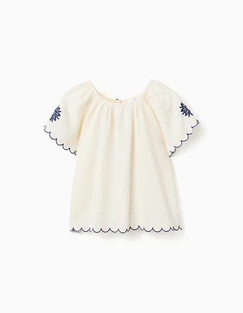 SS SHIRT EMBROIDERY Bege