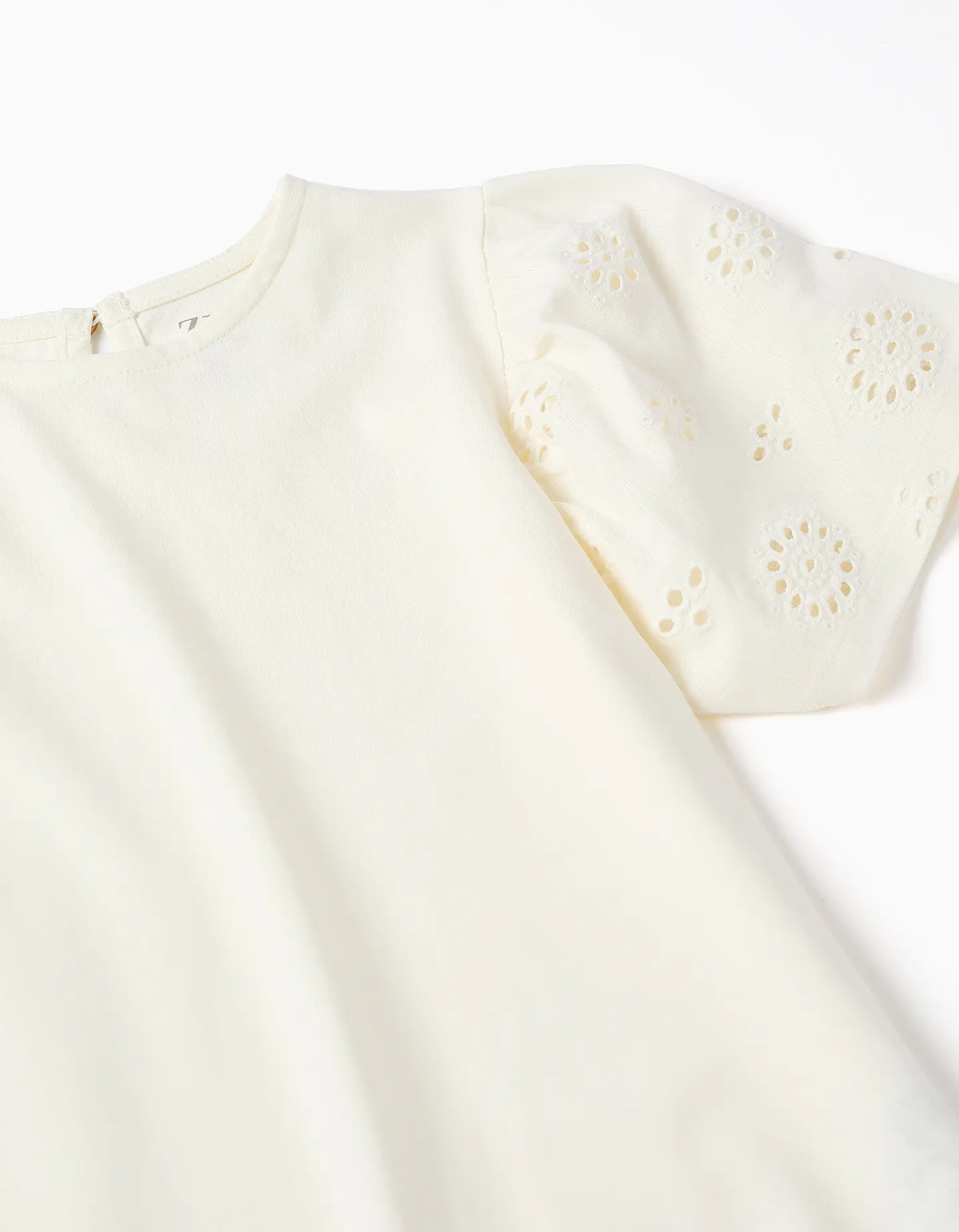 SS TSHIRT EMBROIDERY Bege 3