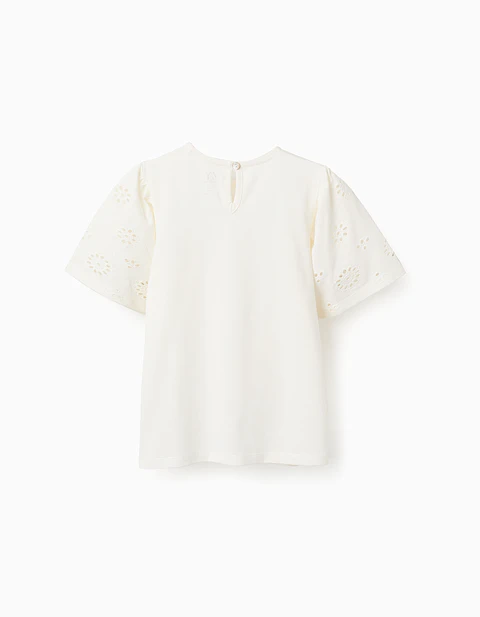 SS TSHIRT EMBROIDERY Bege