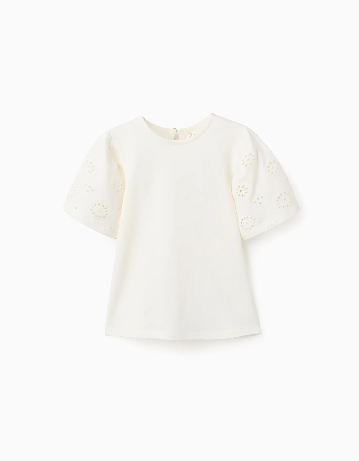 SS TSHIRT EMBROIDERY Bege 1